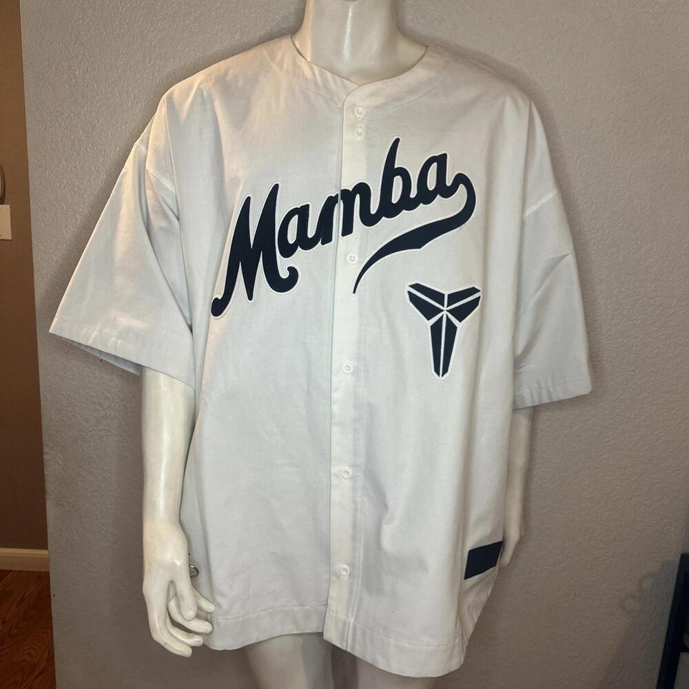 Baseball Jersey Kobe Bryant Mamba White Ib0007-133 Mens X-Large Tall